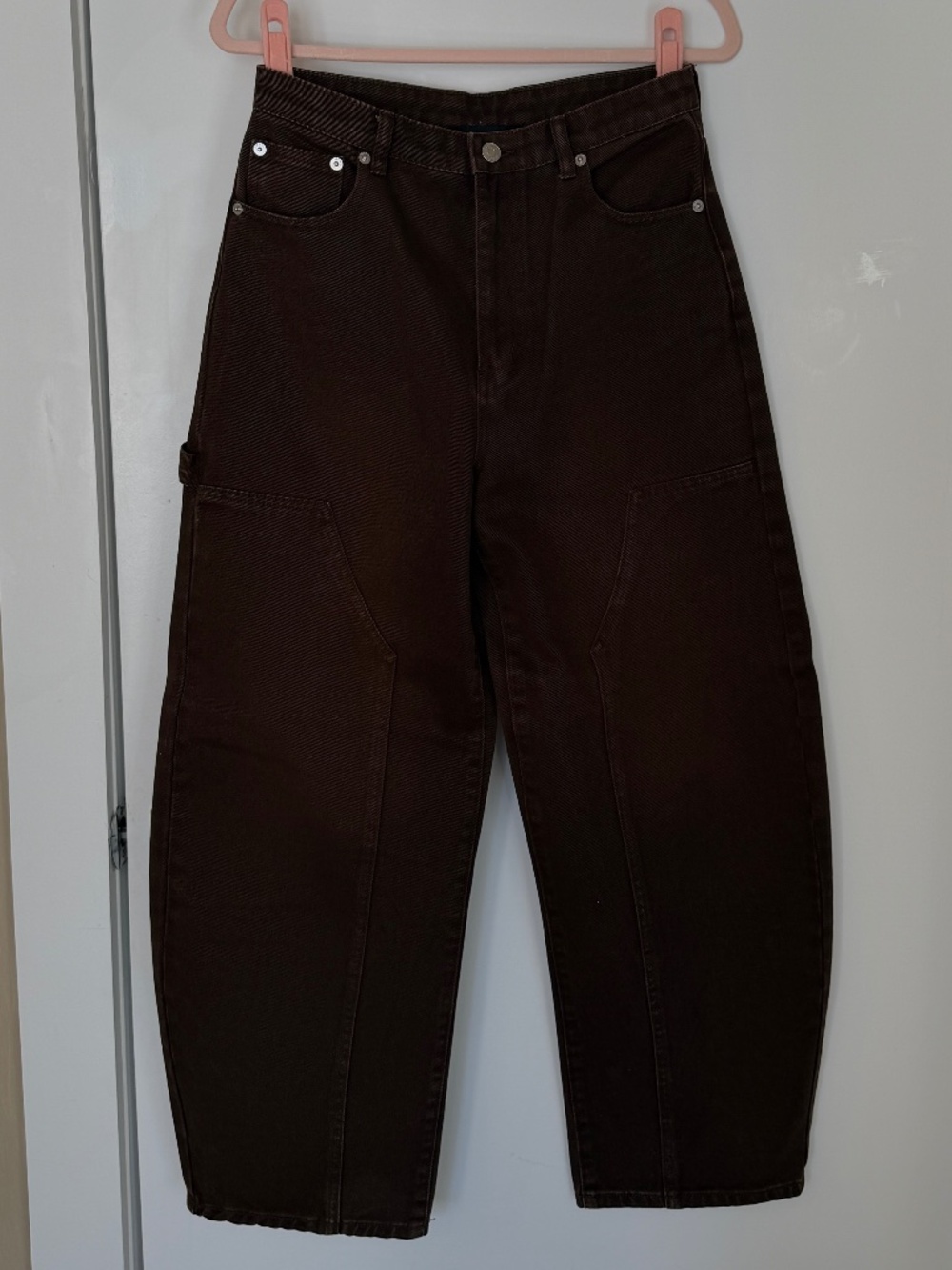 SEROYA Marbel Barrel Carpenter Jeans | Size 27 | Vintage Brown - Picture 4 of 6